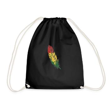 plume rasta - Sac de sport léger - noir - Devant