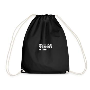 nicht von schlechten Eltern - Turnbeutel - Schwarz - Vorne