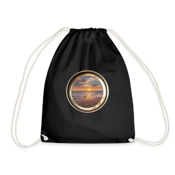sunset - Drawstring Bag - black - Front