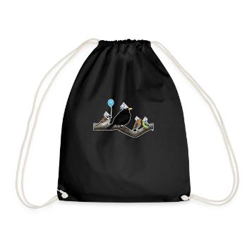 Blackbird fête son anniversaire avec ses amis - Sac de sport léger - noir - Devant