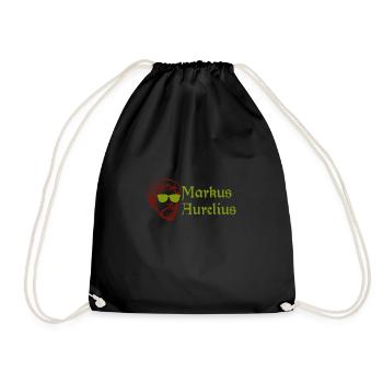 Stoic Marcus Aurelius Stoicism Funny Gift - Drawstring Bag - black - Front