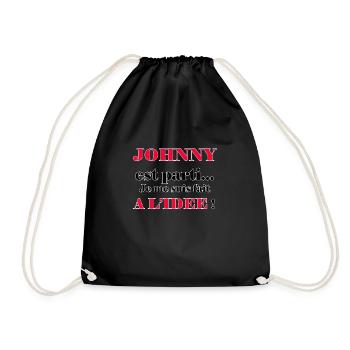 (johnny_est_parti) - Sac de sport léger - noir - Devant
