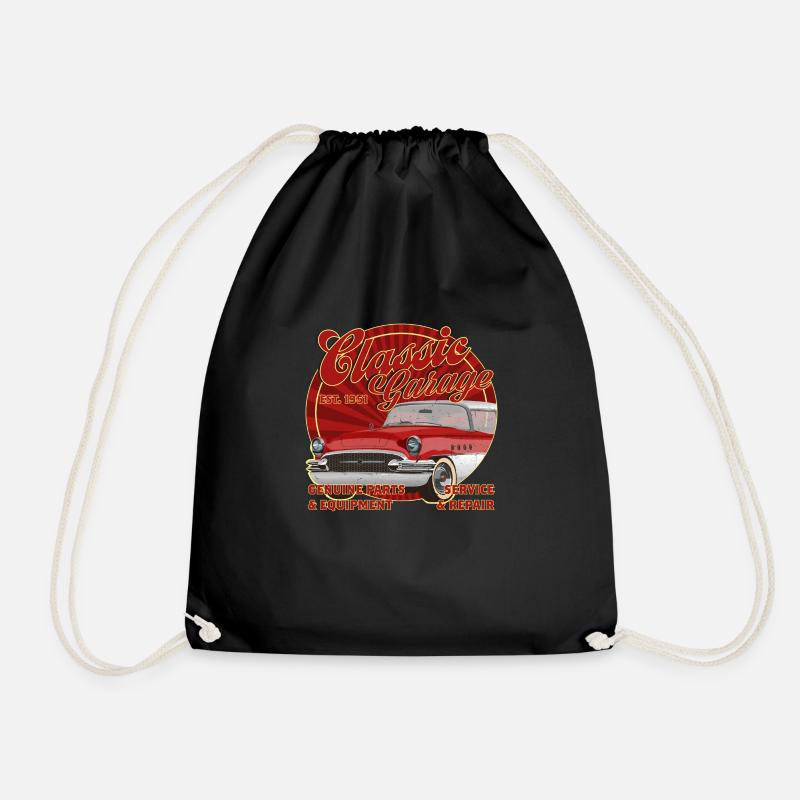 Classic Garage Rockabilly Oldtimer - Turnbeutel - Schwarz