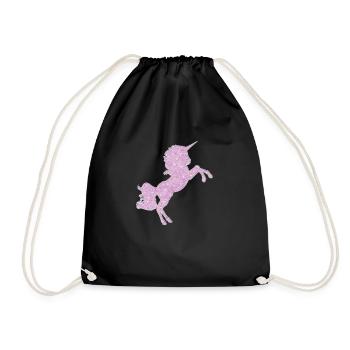 unicorn - Drawstring Bag - black - Front