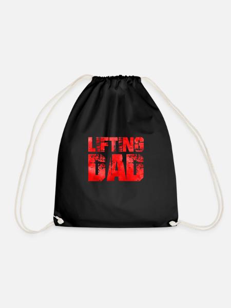dad lifting - Turnbeutel - Schwarz