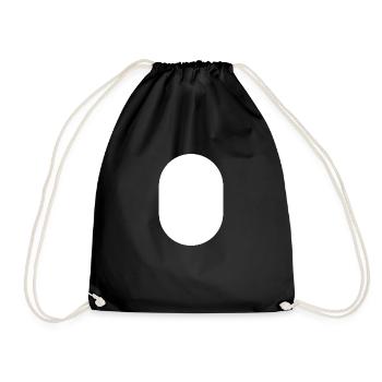 L’ovale de fond blanc - Sac de sport léger - noir - Devant