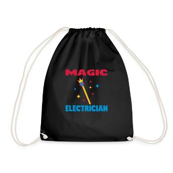 Plumber / Mechanician / electrician / Dad / Geek - Drawstring Bag - black - Front