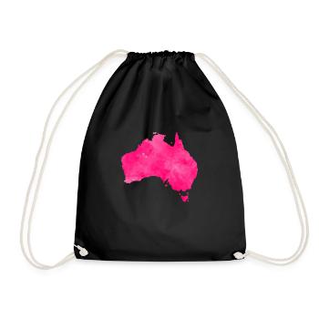 australia pink country - Turnbeutel - Schwarz - Vorne