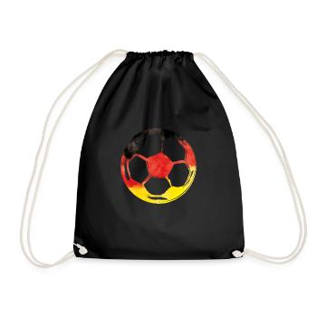 fussball deutschland - Turnbeutel - Schwarz - Vorne