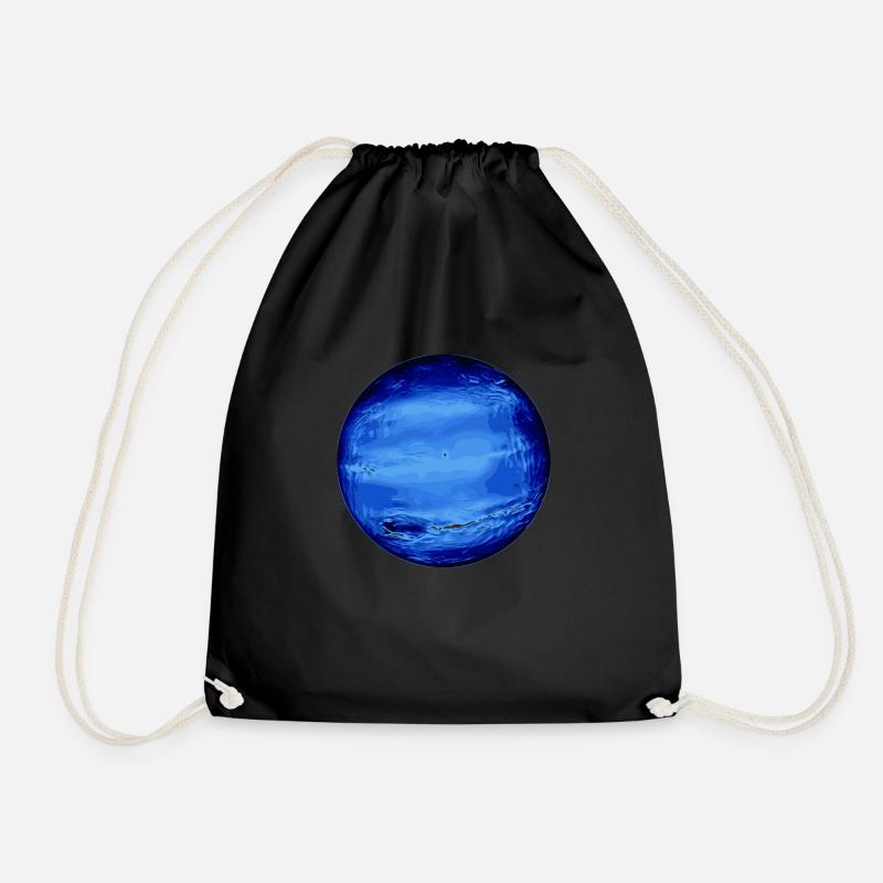 Neptun Planet schoene Darstellung - Turnbeutel - Schwarz