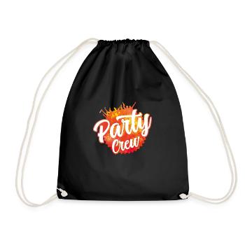 party crew colors - Turnbeutel - Schwarz - Vorne