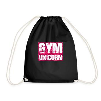 gym unicorn - Turnbeutel - Schwarz - Vorne