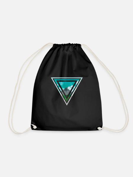 mountains triangle - Turnbeutel - Schwarz