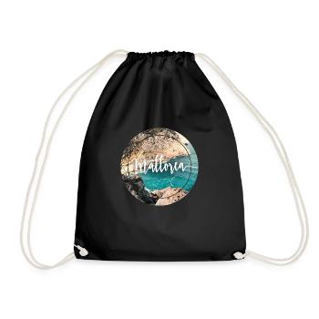 Mallorca - Drawstring Bag - black - Front