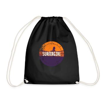 SURFERGIRL - Drawstring Bag - black - Front