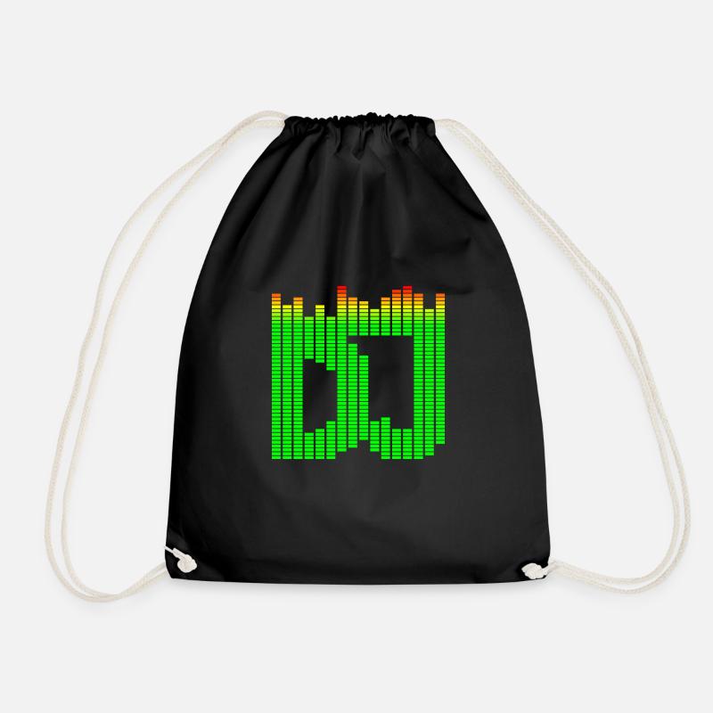 DJ music equalizer - Drawstring Bag - black