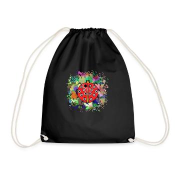 Ladybug - Drawstring Bag - black - Front