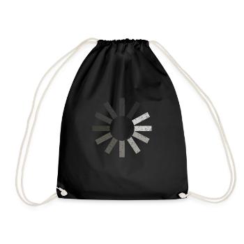 loading bar loading waiting - Drawstring Bag - black - Front