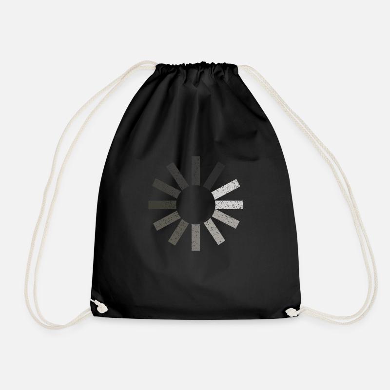 loading bar loading waiting - Drawstring Bag - black