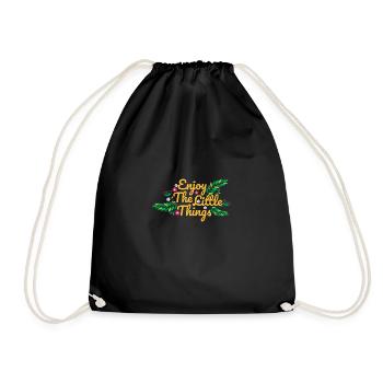Énonciations de motivation Profitez de la petite idée cadeau - Sac de sport léger - noir - Devant