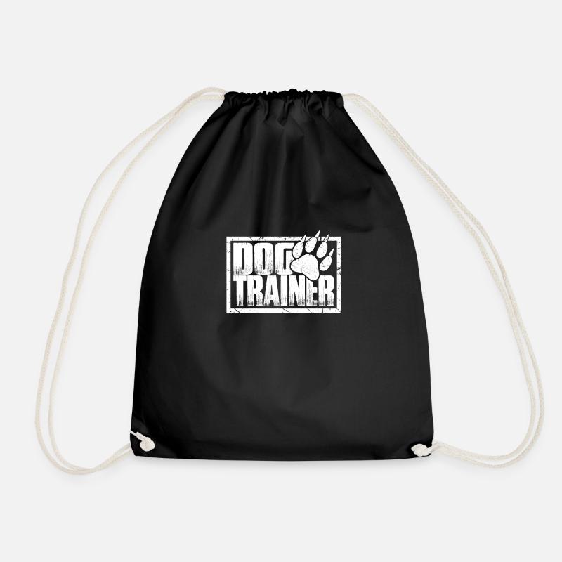 Dog Trainer - Drawstring Bag - black