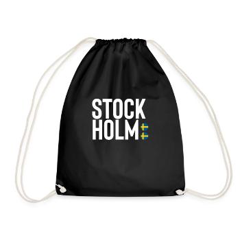 stockholm - Drawstring Bag - black - Front