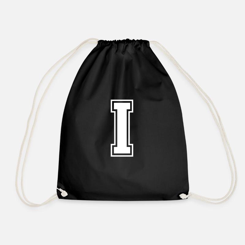 i - Drawstring Bag - black