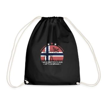 Hütte in Norwegen - Turnbeutel - Schwarz - Vorne
