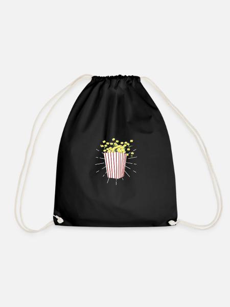 Popkorn Popcorn Kino Shirt - Turnbeutel - Schwarz