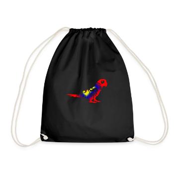 Idée de cadeau de tatouage tribal coloré de perroquet maori - Sac de sport léger - noir - Devant