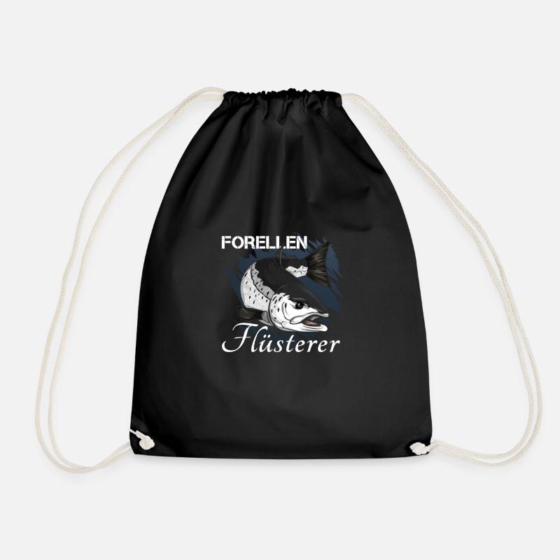 Forellen Flüsterer - Turnbeutel - Schwarz