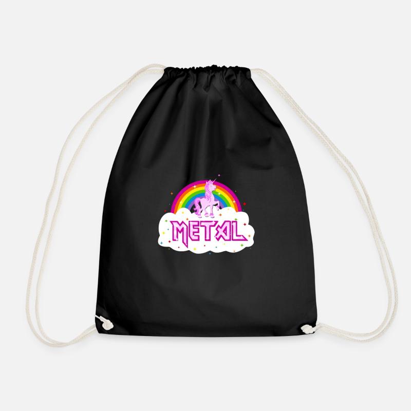 rainbow unicorn - Turnbeutel - Schwarz