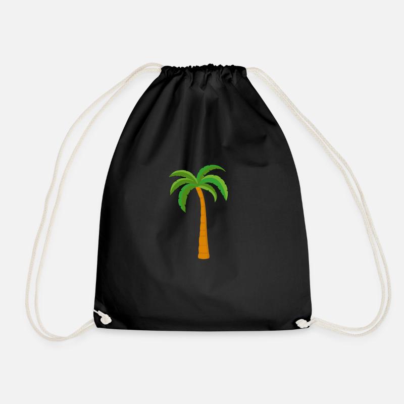 Beach Time - Palme Logo - Turnbeutel - Schwarz