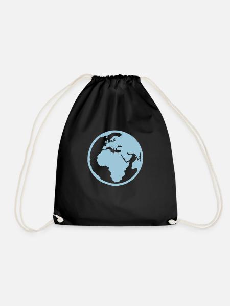 blauer Planet Erde 2 - Turnbeutel - Schwarz