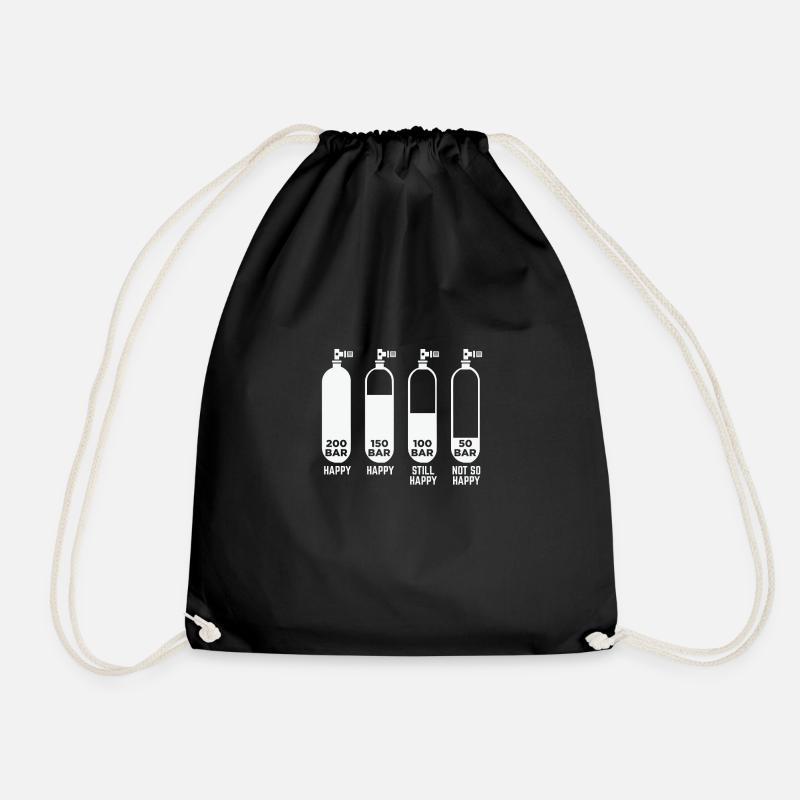 Divers | Diving mask diving instructor sea gifts - Drawstring Bag - black