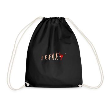 Evolution Breakdance Lustige Geschenkidee - Turnbeutel - Schwarz - Vorne