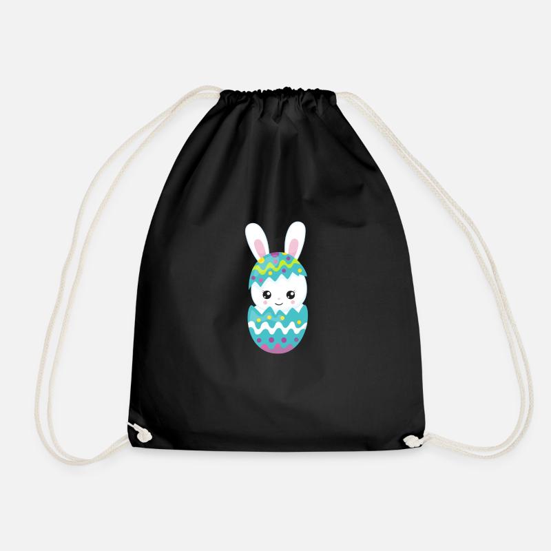 Frohe Ostern - Turnbeutel - Schwarz