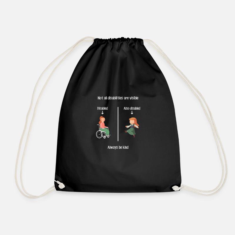 Ehlers Danlos syndrome EDS - Drawstring Bag - black