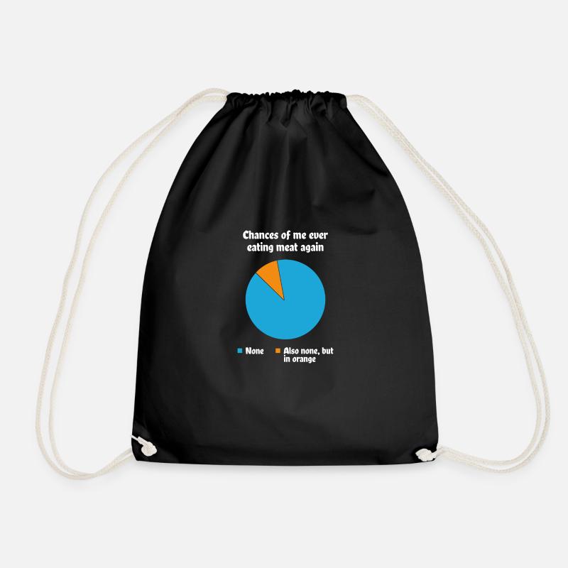 Vegetarier Veganer Veganerin Vegan Geschenk - Turnbeutel - Schwarz