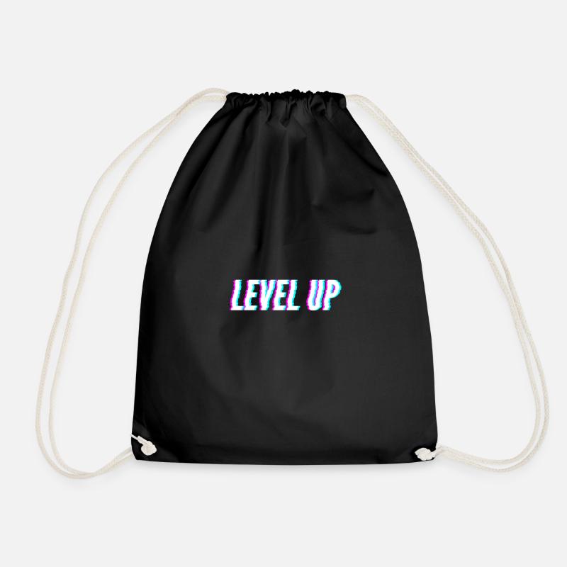 Level Up Gamer Design - Turnbeutel - Schwarz
