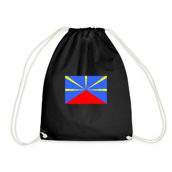 Reunion Island flag "Lo mahavéli" 974 - Drawstring Bag - black - Front