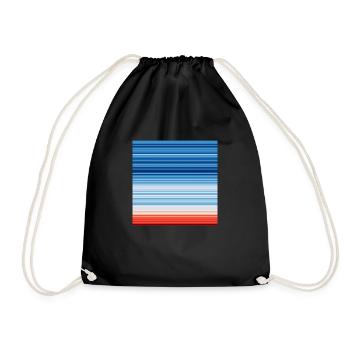 Warming Stripes | Scientists for Future - Drawstring Bag - black - Front
