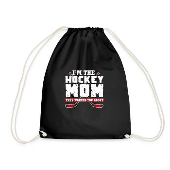 Ich bin die Hockey Mom T-Shirts - Turnbeutel - Schwarz - Vorne