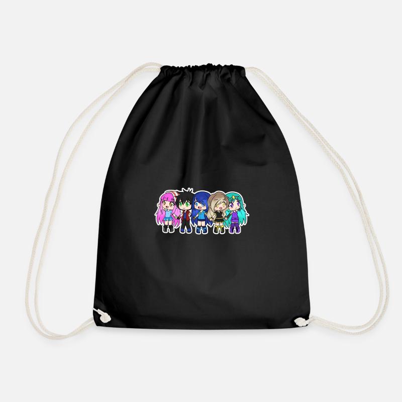 Gacha style Funneh Krew - Drawstring Bag - black