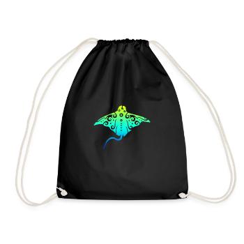 Maori Stingray cadeau de tatouage tribal polynésien - Sac de sport léger - noir - Devant