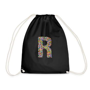 R - Drawstring Bag - black - Front