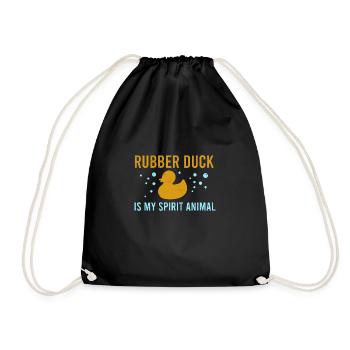 Canard en caoutchouc est mon cadeau drôle d'animal spirituel - Sac de sport léger - noir - Devant