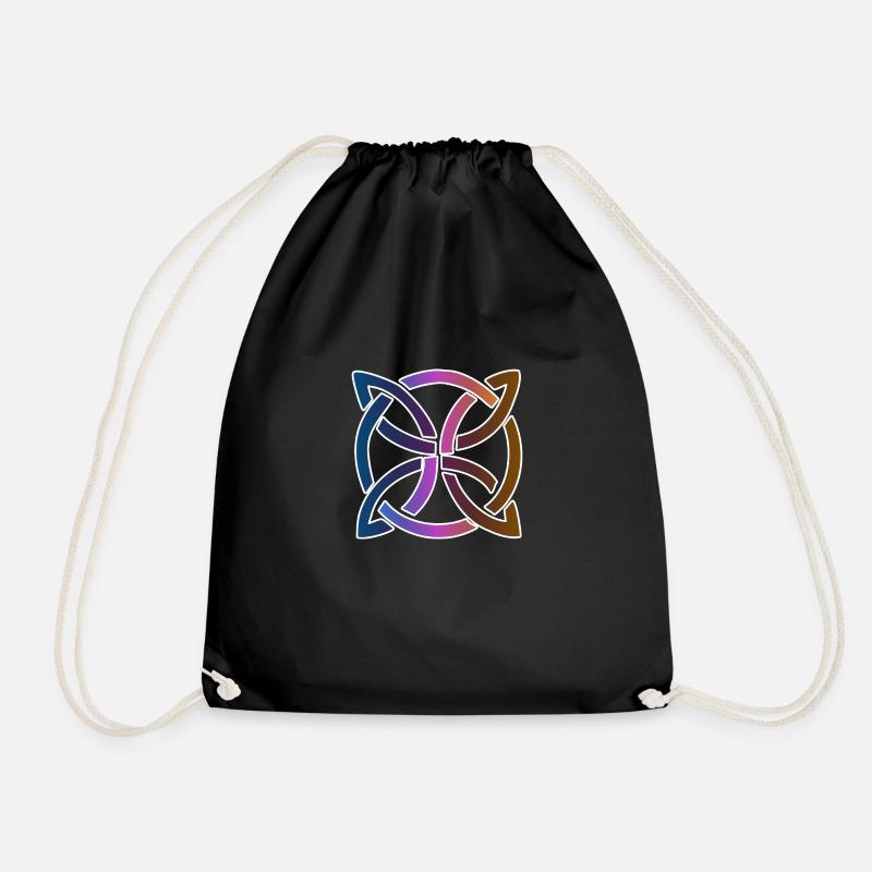 Celtic knot - Drawstring Bag - black