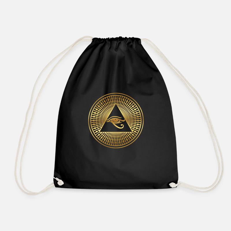 Horus eye - Drawstring Bag - black