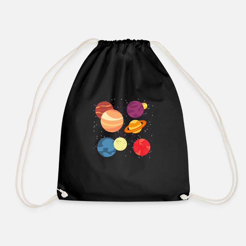 Planètes et étoiles - Sac de sport léger - noir